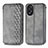 Funda de Cuero Cartera con Soporte Carcasa S01D para Oppo A58 4G Gris