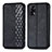 Funda de Cuero Cartera con Soporte Carcasa S01D para Oppo F19 Negro