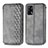 Funda de Cuero Cartera con Soporte Carcasa S01D para Oppo F19s Gris