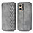 Funda de Cuero Cartera con Soporte Carcasa S01D para Oppo F21 Pro 4G Gris