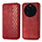 Funda de Cuero Cartera con Soporte Carcasa S01D para Oppo Find X6 5G Rojo