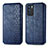 Funda de Cuero Cartera con Soporte Carcasa S01D para Oppo Reno6 5G Azul