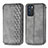 Funda de Cuero Cartera con Soporte Carcasa S01D para Oppo Reno6 5G Gris