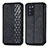 Funda de Cuero Cartera con Soporte Carcasa S01D para Oppo Reno6 Pro 5G India Negro