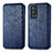 Funda de Cuero Cartera con Soporte Carcasa S01D para Oppo Reno6 Pro+ Plus 5G Azul