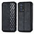 Funda de Cuero Cartera con Soporte Carcasa S01D para Oppo Reno6 Pro+ Plus 5G Negro