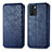 Funda de Cuero Cartera con Soporte Carcasa S01D para Oppo Reno6 Z 5G Azul