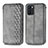 Funda de Cuero Cartera con Soporte Carcasa S01D para Oppo Reno6 Z 5G Gris