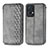 Funda de Cuero Cartera con Soporte Carcasa S01D para Oppo Reno7 Pro 5G Gris