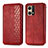 Funda de Cuero Cartera con Soporte Carcasa S01D para Oppo Reno8 4G Rojo