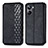 Funda de Cuero Cartera con Soporte Carcasa S01D para Realme 10 Pro 5G Negro