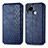 Funda de Cuero Cartera con Soporte Carcasa S01D para Realme 7i RMX2193 Azul