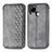 Funda de Cuero Cartera con Soporte Carcasa S01D para Realme 7i RMX2193 Gris