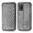 Funda de Cuero Cartera con Soporte Carcasa S01D para Realme 8s 5G Gris