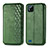 Funda de Cuero Cartera con Soporte Carcasa S01D para Realme C20 Verde