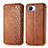 Funda de Cuero Cartera con Soporte Carcasa S01D para Realme C30s Marron