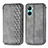 Funda de Cuero Cartera con Soporte Carcasa S01D para Realme C33 (2023) Gris