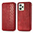 Funda de Cuero Cartera con Soporte Carcasa S01D para Realme C35 Rojo