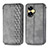 Funda de Cuero Cartera con Soporte Carcasa S01D para Realme C55 Gris