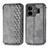 Funda de Cuero Cartera con Soporte Carcasa S01D para Realme GT Neo5 5G Gris