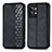 Funda de Cuero Cartera con Soporte Carcasa S01D para Realme GT2 Pro 5G Negro