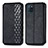 Funda de Cuero Cartera con Soporte Carcasa S01D para Realme V11 5G Negro