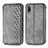 Funda de Cuero Cartera con Soporte Carcasa S01D para Samsung Galaxy A02 Gris