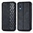 Funda de Cuero Cartera con Soporte Carcasa S01D para Samsung Galaxy A02 Negro