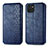 Funda de Cuero Cartera con Soporte Carcasa S01D para Samsung Galaxy A03 Azul