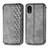 Funda de Cuero Cartera con Soporte Carcasa S01D para Samsung Galaxy A03 Core Gris