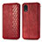 Funda de Cuero Cartera con Soporte Carcasa S01D para Samsung Galaxy A03 Core Rojo