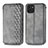 Funda de Cuero Cartera con Soporte Carcasa S01D para Samsung Galaxy A03 Gris