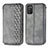 Funda de Cuero Cartera con Soporte Carcasa S01D para Samsung Galaxy A03s Gris