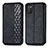 Funda de Cuero Cartera con Soporte Carcasa S01D para Samsung Galaxy A03s Negro