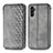 Funda de Cuero Cartera con Soporte Carcasa S01D para Samsung Galaxy A04s Gris