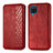 Funda de Cuero Cartera con Soporte Carcasa S01D para Samsung Galaxy A12 Rojo