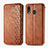 Funda de Cuero Cartera con Soporte Carcasa S01D para Samsung Galaxy A20 Marron