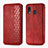 Funda de Cuero Cartera con Soporte Carcasa S01D para Samsung Galaxy A20 Rojo