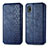 Funda de Cuero Cartera con Soporte Carcasa S01D para Samsung Galaxy A20 SC-02M SCV46 Azul