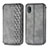 Funda de Cuero Cartera con Soporte Carcasa S01D para Samsung Galaxy A20 SC-02M SCV46 Gris