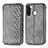 Funda de Cuero Cartera con Soporte Carcasa S01D para Samsung Galaxy A21 European Gris