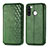 Funda de Cuero Cartera con Soporte Carcasa S01D para Samsung Galaxy A21 European Verde