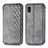 Funda de Cuero Cartera con Soporte Carcasa S01D para Samsung Galaxy A21 SC-42A Gris