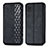 Funda de Cuero Cartera con Soporte Carcasa S01D para Samsung Galaxy A21 SC-42A Negro