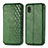 Funda de Cuero Cartera con Soporte Carcasa S01D para Samsung Galaxy A21 SC-42A Verde