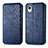 Funda de Cuero Cartera con Soporte Carcasa S01D para Samsung Galaxy A22 5G SC-56B Azul