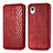 Funda de Cuero Cartera con Soporte Carcasa S01D para Samsung Galaxy A22 5G SC-56B Rojo