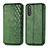 Funda de Cuero Cartera con Soporte Carcasa S01D para Samsung Galaxy A41 SC-41A Verde