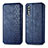 Funda de Cuero Cartera con Soporte Carcasa S01D para Samsung Galaxy A70 Azul