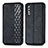 Funda de Cuero Cartera con Soporte Carcasa S01D para Samsung Galaxy A70 Negro